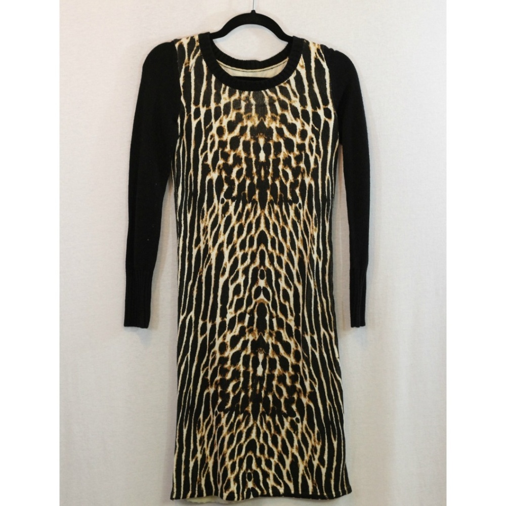 Vince Camuto leopard sheath sweater dress NWOT XS